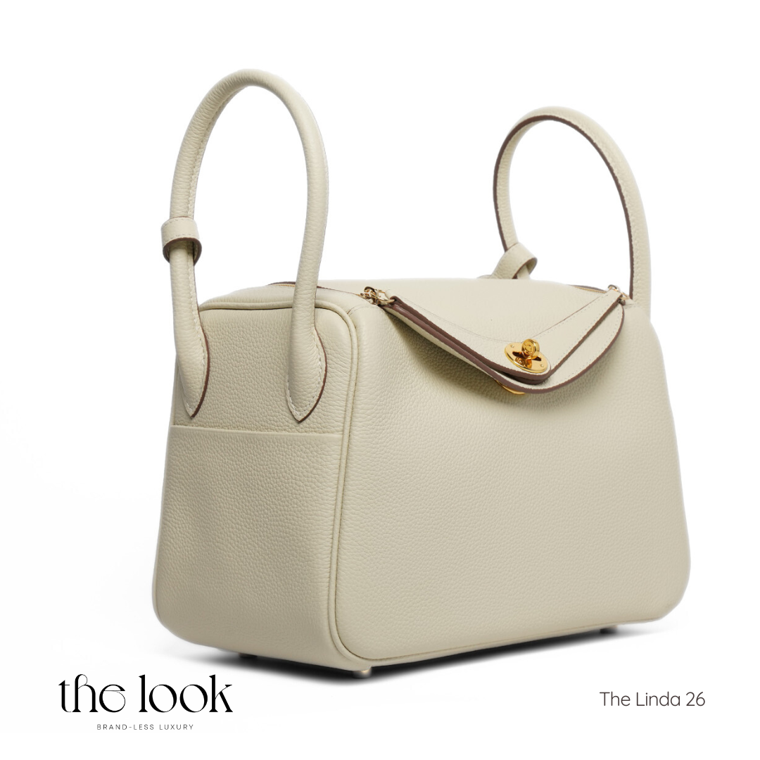 The Linda 26 Togo Leather in Cream GHW by The Look