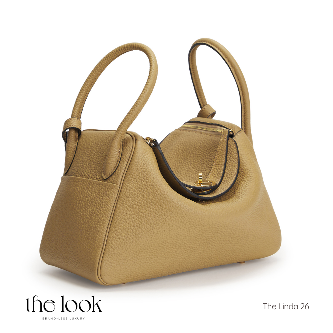 The Linda 26 Togo Leather in Biscuit GHW by The Look