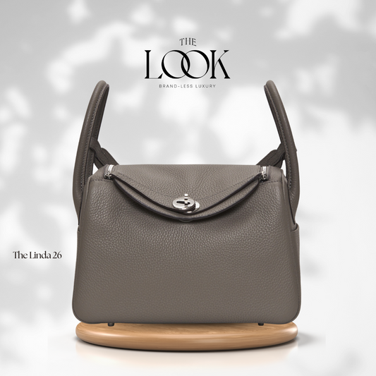 The Linda 26 Togo Leather in Gray Etain SHW by The Look