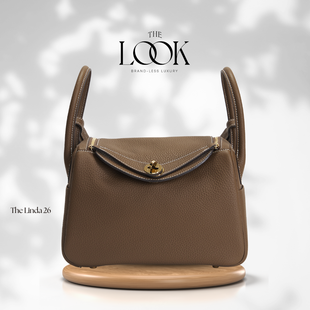 The Linda 26 Togo Leather in Etoupe GHW by The Look