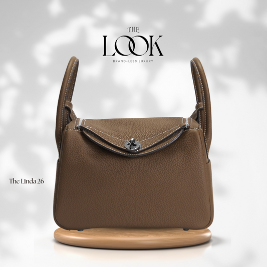 The Linda 26 Togo Leather in Etoupe SHW by The Look