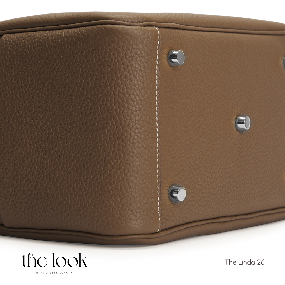 The Linda 26 Togo Leather in Etoupe SHW by The Look