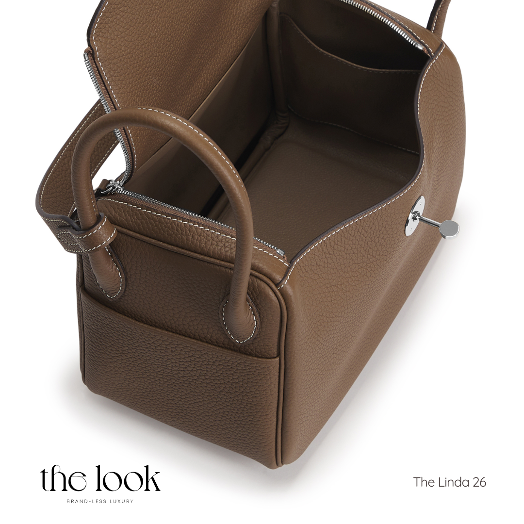 The Linda 26 Togo Leather in Etoupe SHW by The Look