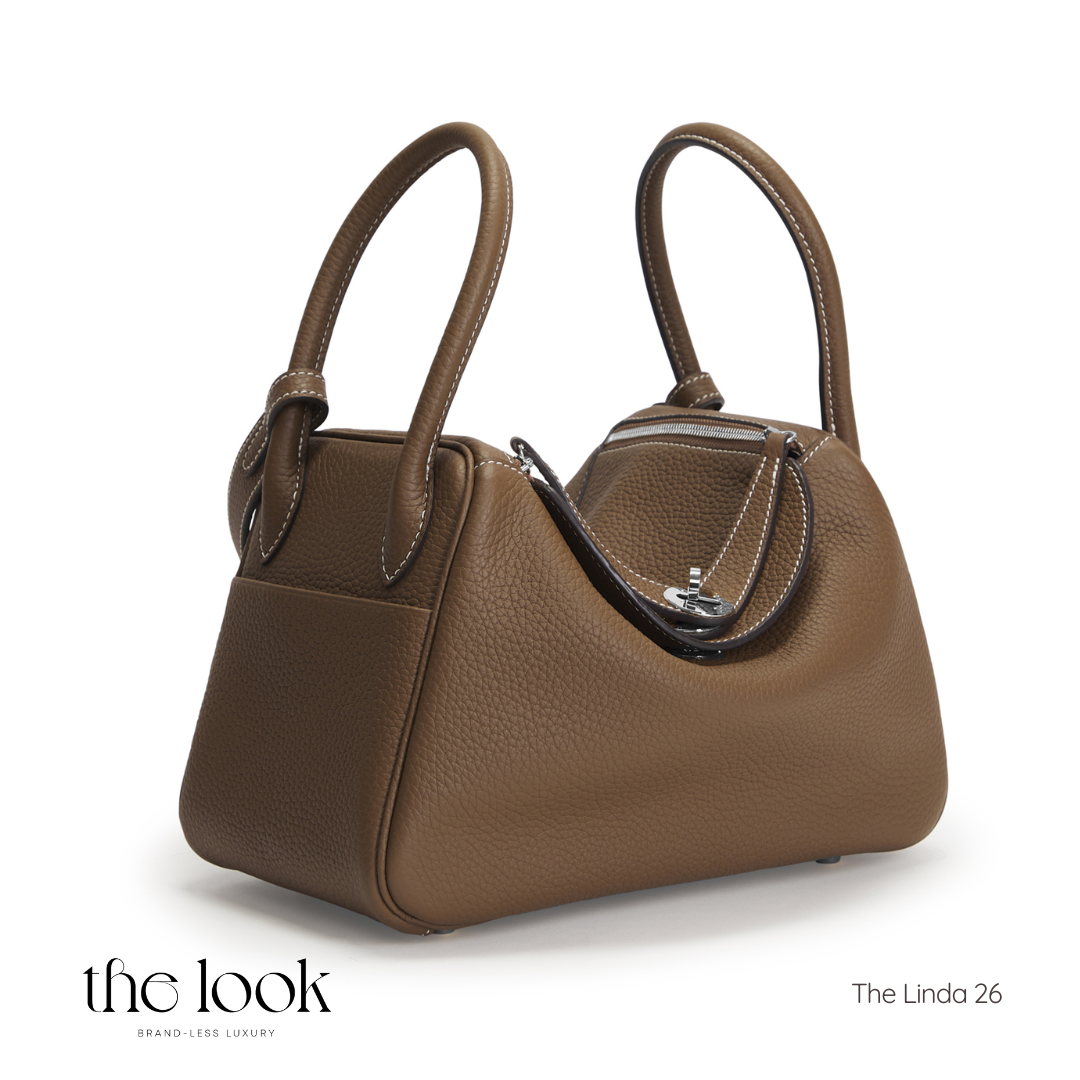 The Linda 26 Togo Leather in Etoupe SHW by The Look