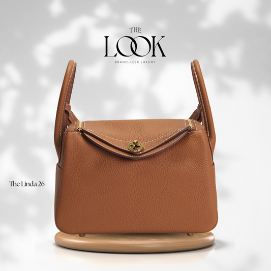 The Linda 26 Togo Leather in Gold Tan GHW by The Look