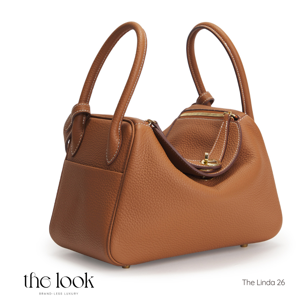 The Linda 26 Togo Leather in Gold Tan GHW by The Look