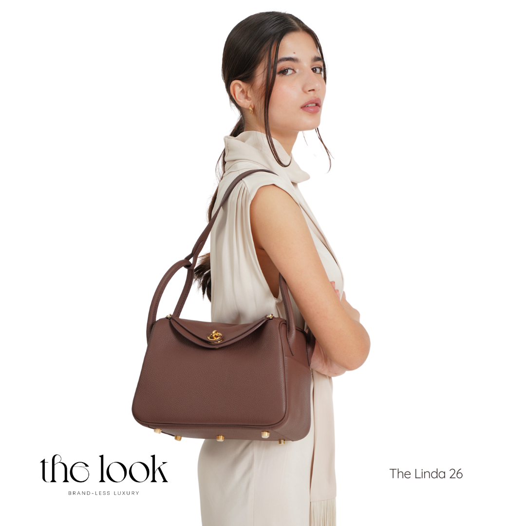 The Linda 26 Togo Leather in Biscuit GHW by The Look