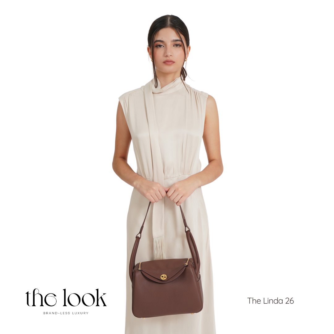 The Linda 26 Togo Leather in Biscuit SHW by The Look