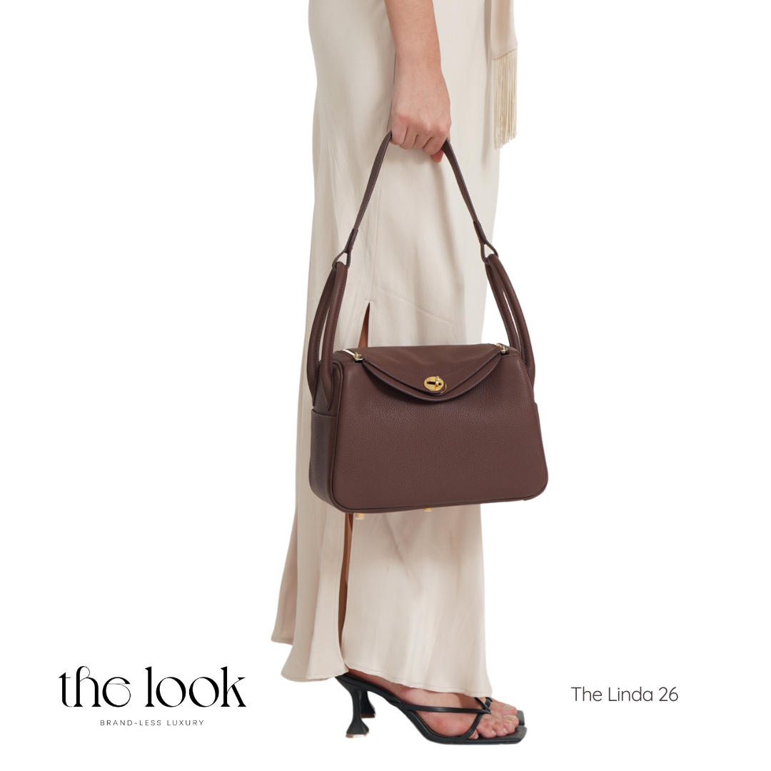 The Linda 26 Togo Leather in Gray Etain SHW by The Look