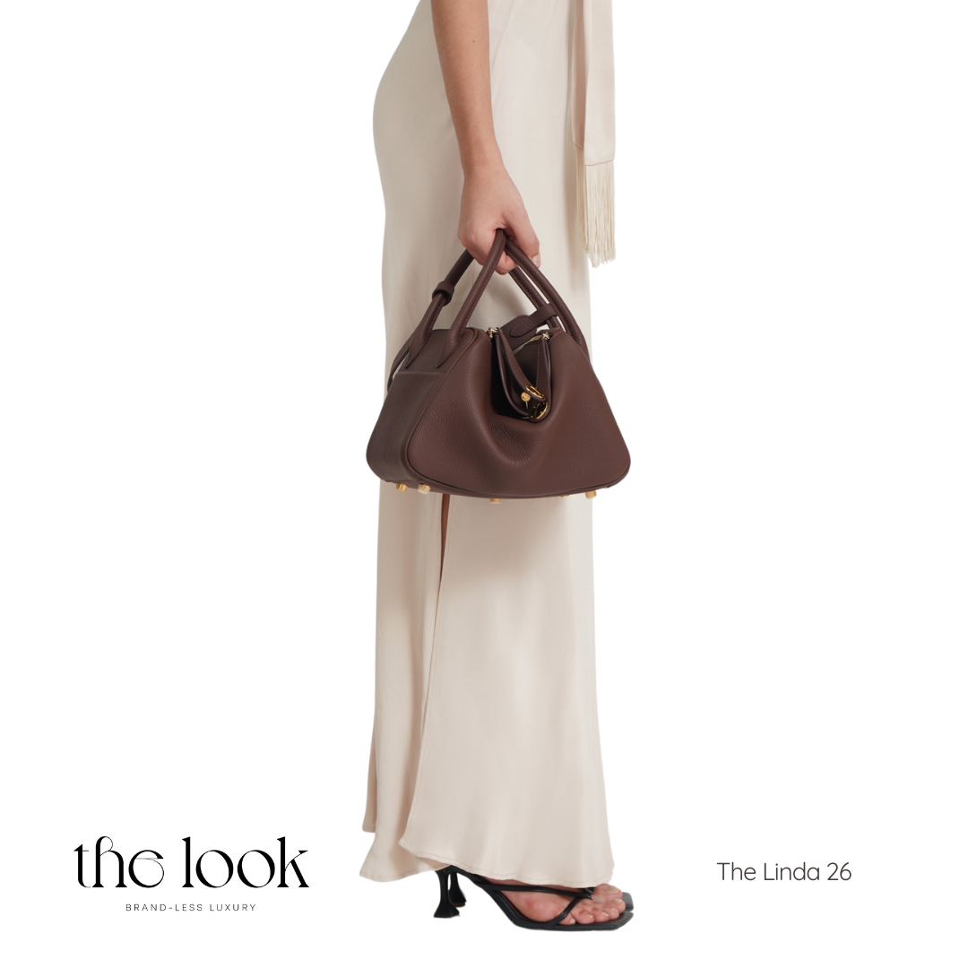 The Linda 26 Togo Leather in Gray Etain SHW by The Look