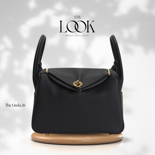 The Linda 26 Togo Leather in Noir GHW by The Look