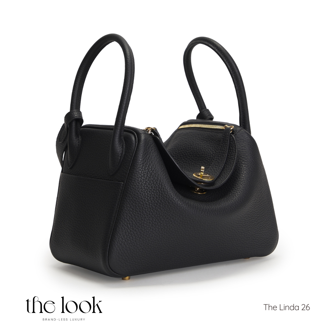 The Linda 26 Togo Leather in Noir GHW by The Look