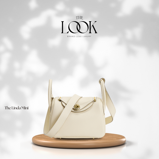 The Linda Mini Togo Leather in Cream GHW by The Look