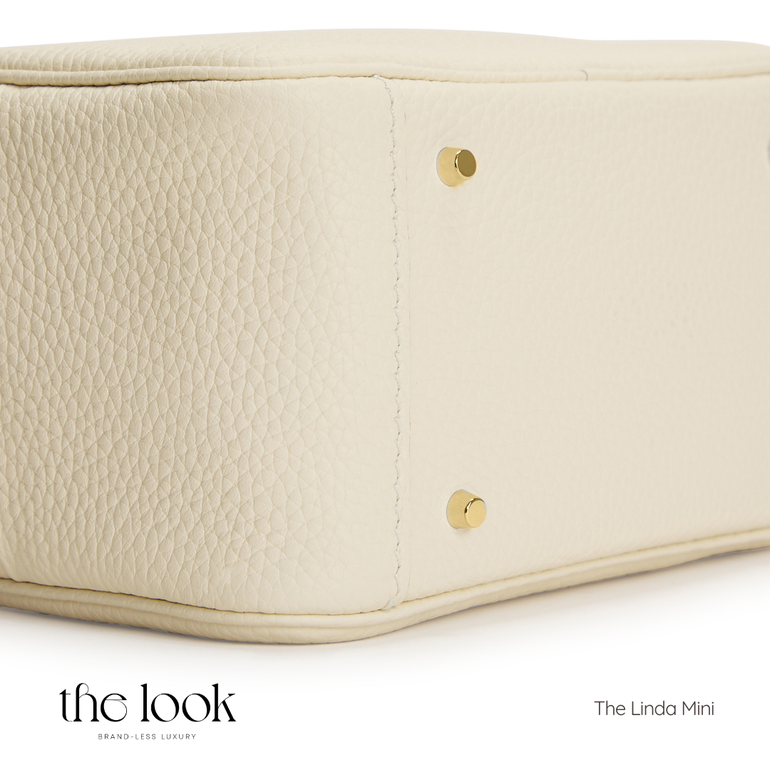 The Linda Mini Togo Leather in Cream GHW by The Look