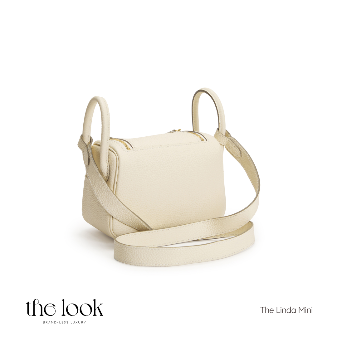 The Linda Mini Togo Leather in Cream GHW by The Look