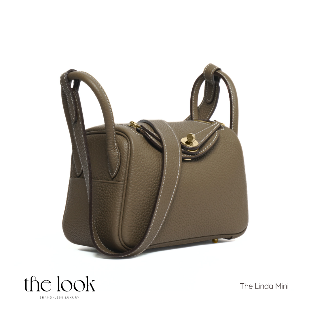 The Linda Mini Togo Leather Etoupe GHW by The Look