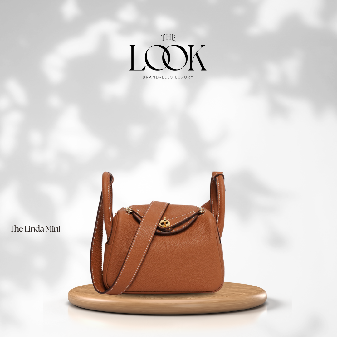 The Linda Mini Togo Leather in Gold Tan GHW by The Look