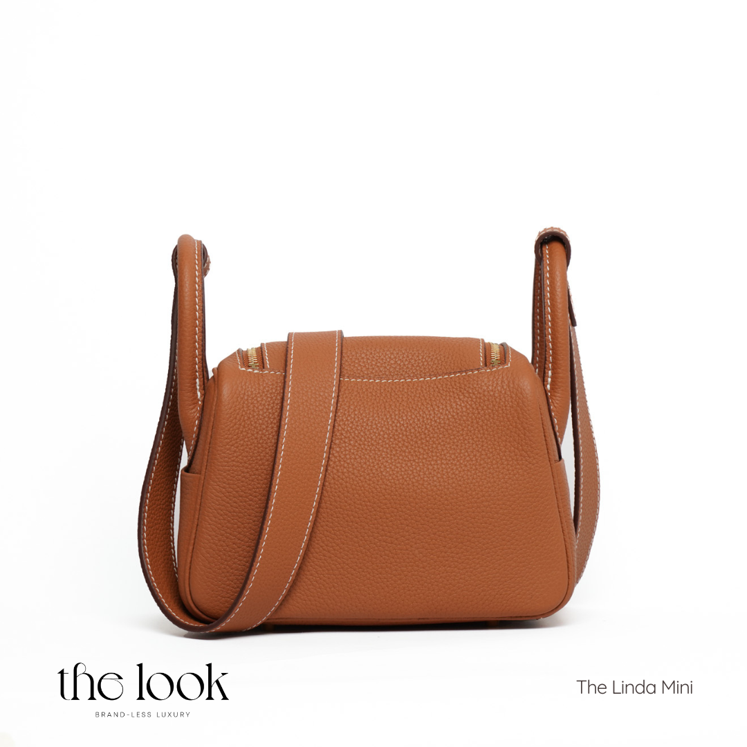 The Linda Mini Togo Leather in Gold Tan GHW by The Look