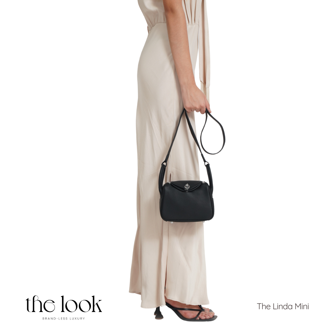 The Linda Mini Togo Leather in Biscuit SHW by The Look