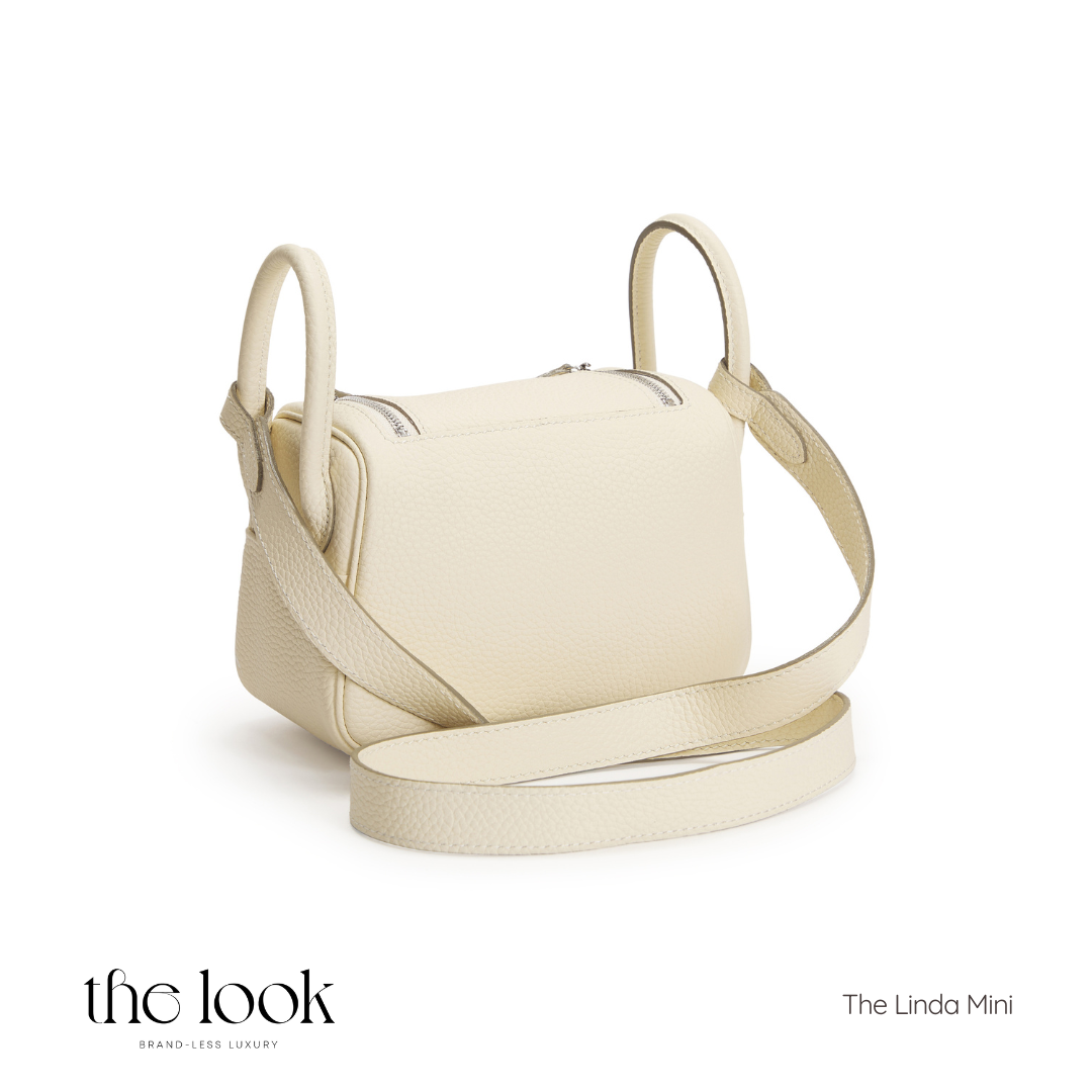 The Linda Mini Togo Leather in Cream SHW by The Look