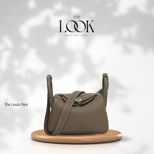 The Linda Mini Togo Leather Etoupe SHW by The Look