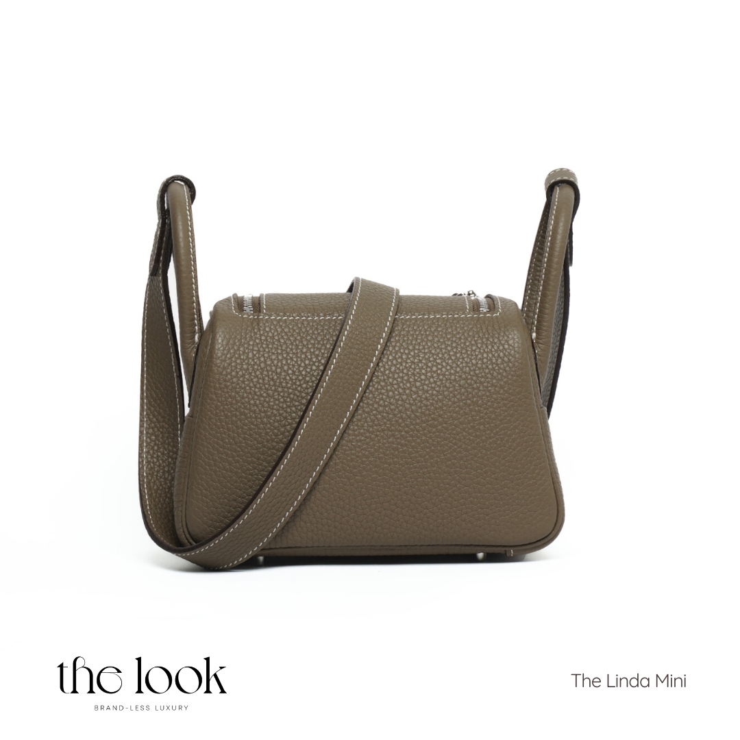 The Linda Mini Togo Leather Etoupe SHW by The Look