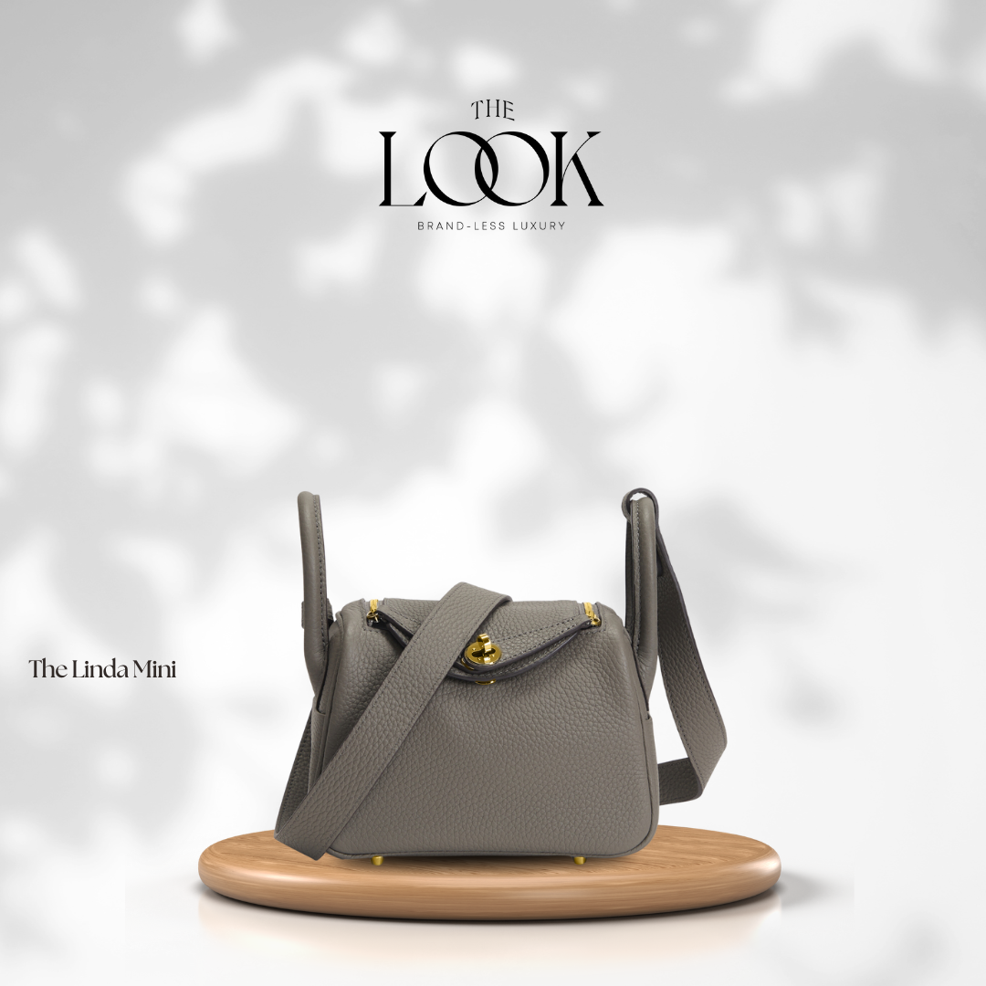 The Linda Mini Togo Leather in Gray Etain GHW by The Look