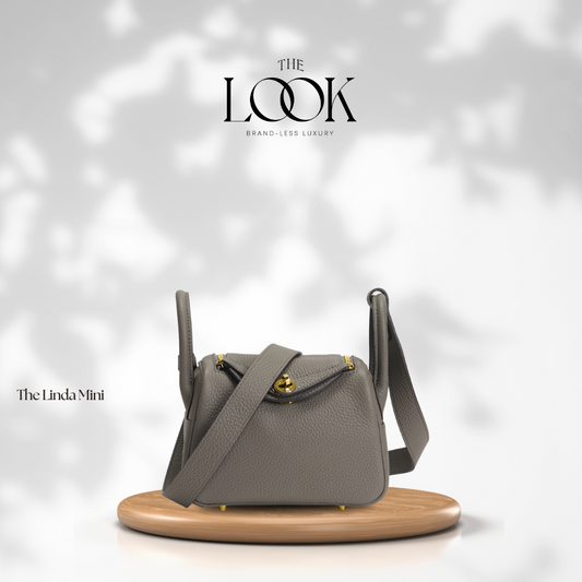 The Linda Mini Togo Leather in Gray Etain GHW by The Look