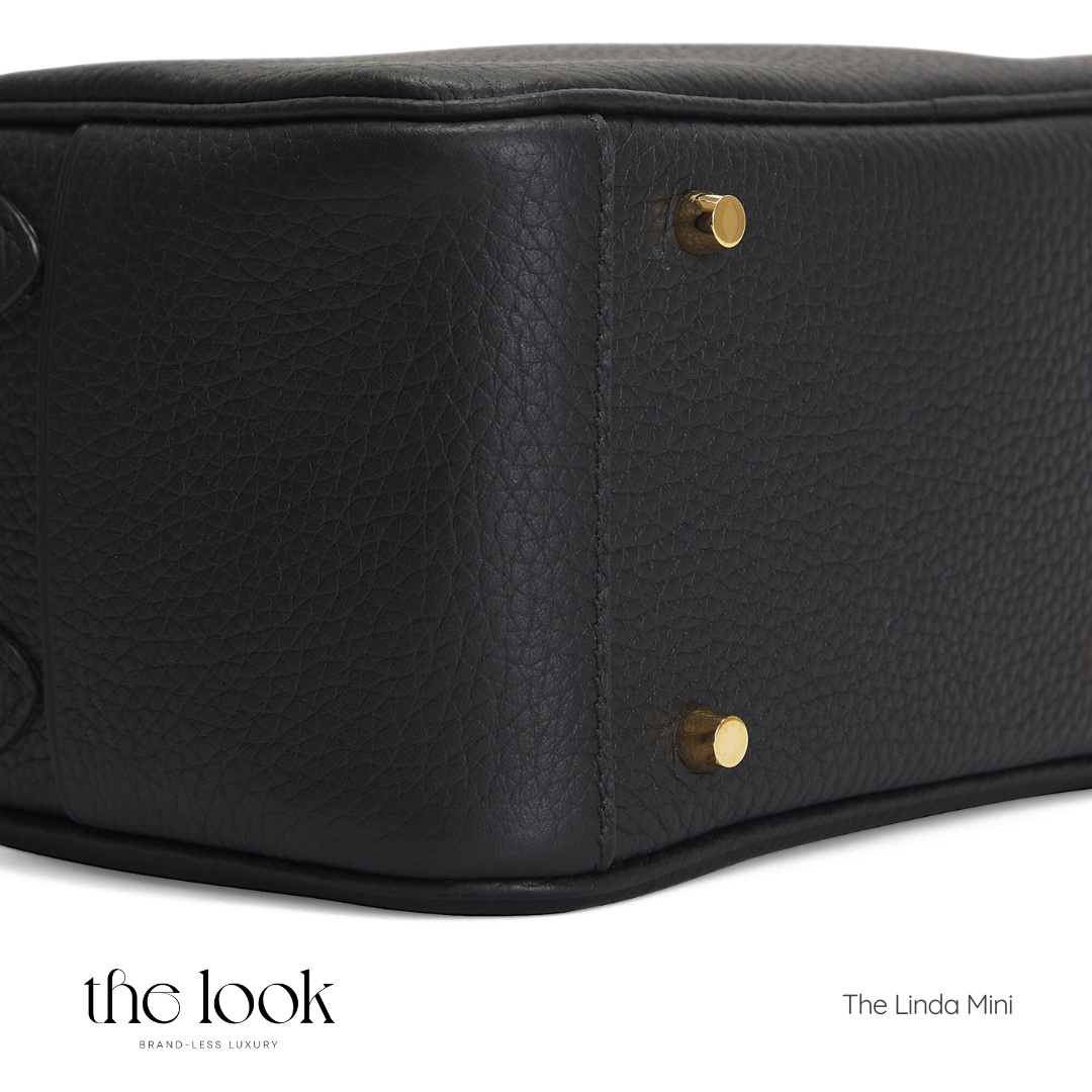 The Linda Mini Togo Leather in Noir GHW by The Look