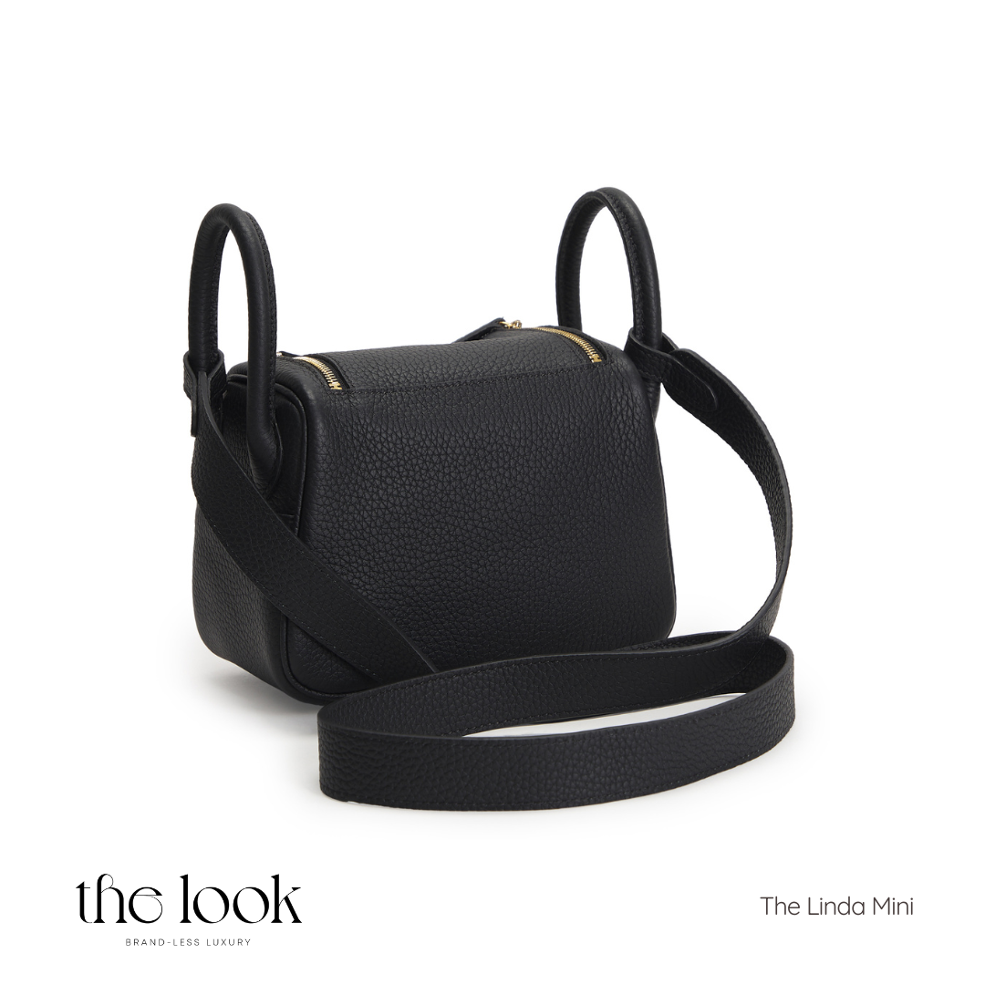 The Linda Mini Togo Leather in Noir GHW by The Look