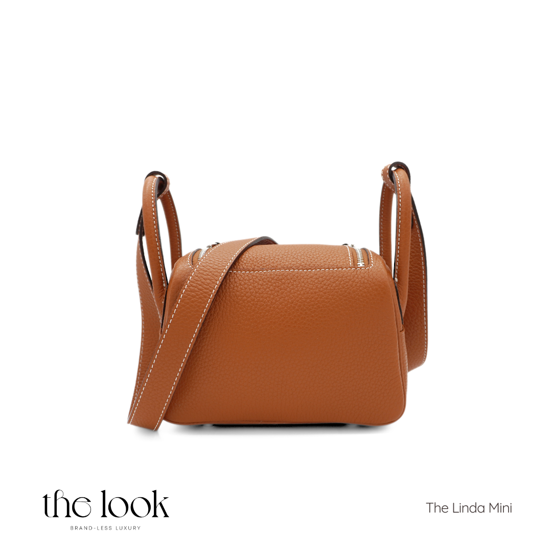 The Linda Mini Togo Leather in Gold Tan SHW by The Look