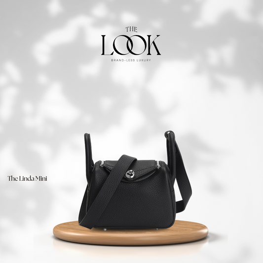 The Linda Mini Togo Leather in Noir SHW by The Look