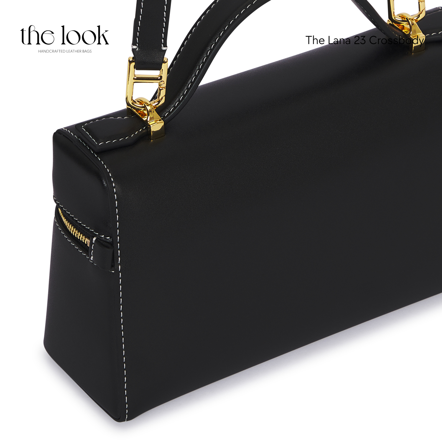 Black handbag with gold accents on a white background | The Look Officiel