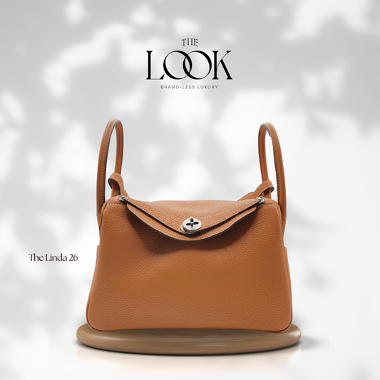 The Linda 26 Togo Leather in Gold Tan SHW  by The Look