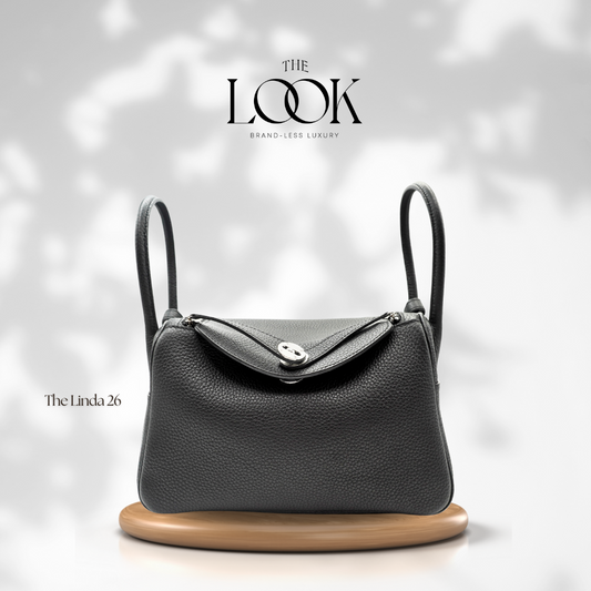 The Linda 26 Togo Leather in Noir SHW by The Look