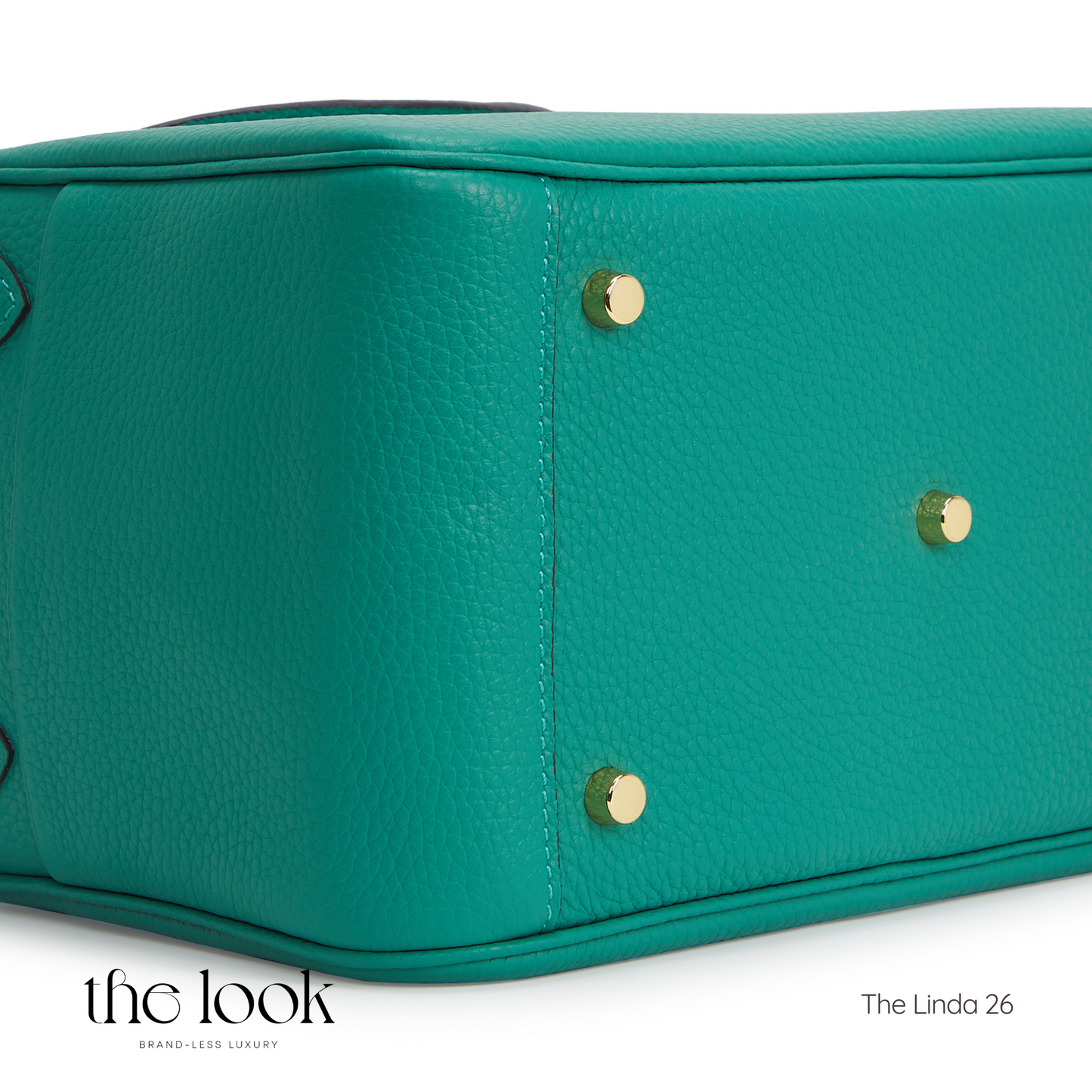 The Linda 26 Medium Shoulder Bag- Vert Jade Togo Leather| Gold Hardware