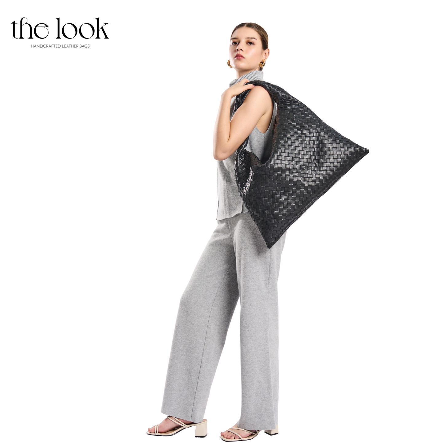 The Loop Maxi Shoulder Bag, Elité Edition — genuine leather handbag, alternate colour side | The Look Officiel