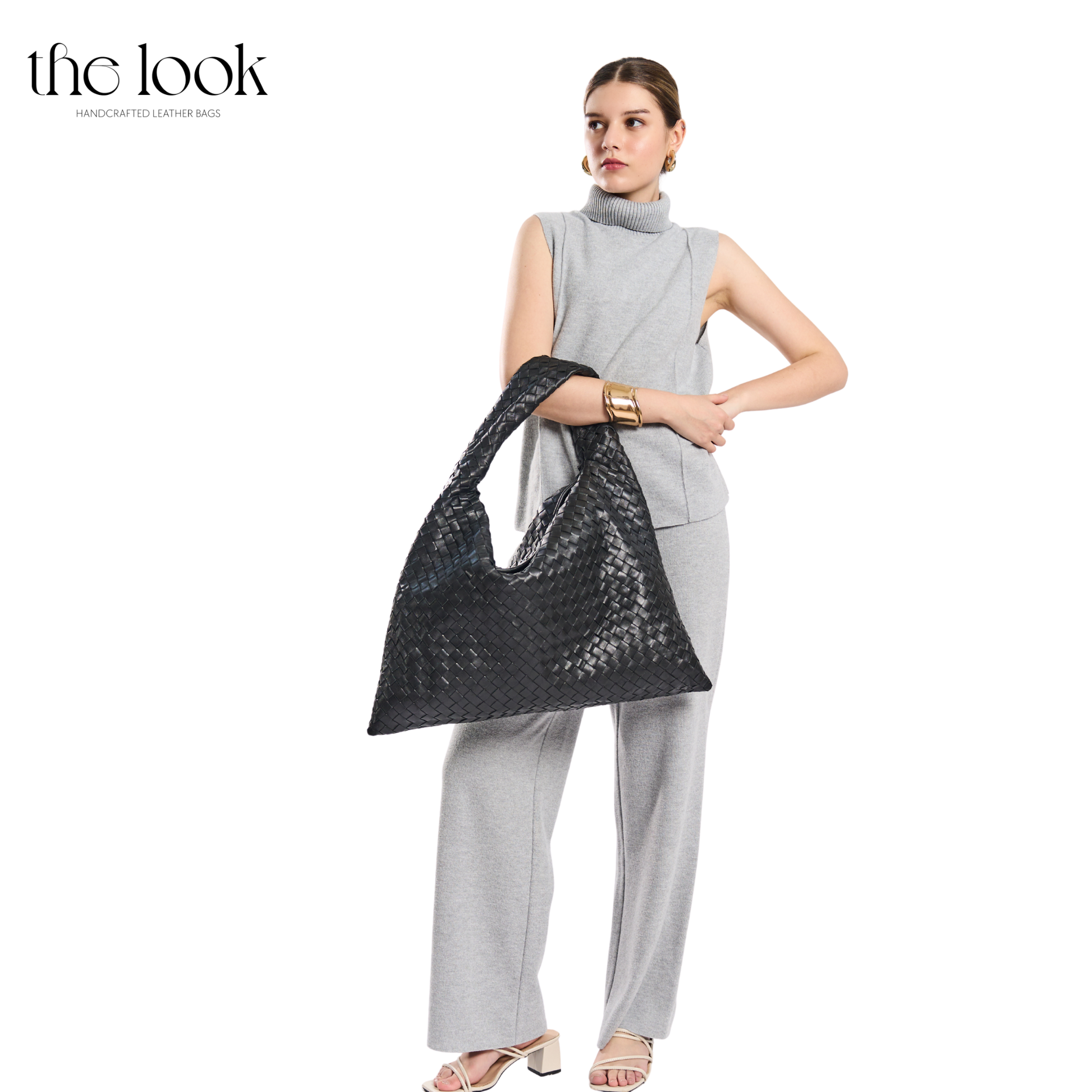 The Loop Maxi Shoulder Bag, Elité Edition — genuine leather handbag, alternate colour | The Look Officiel