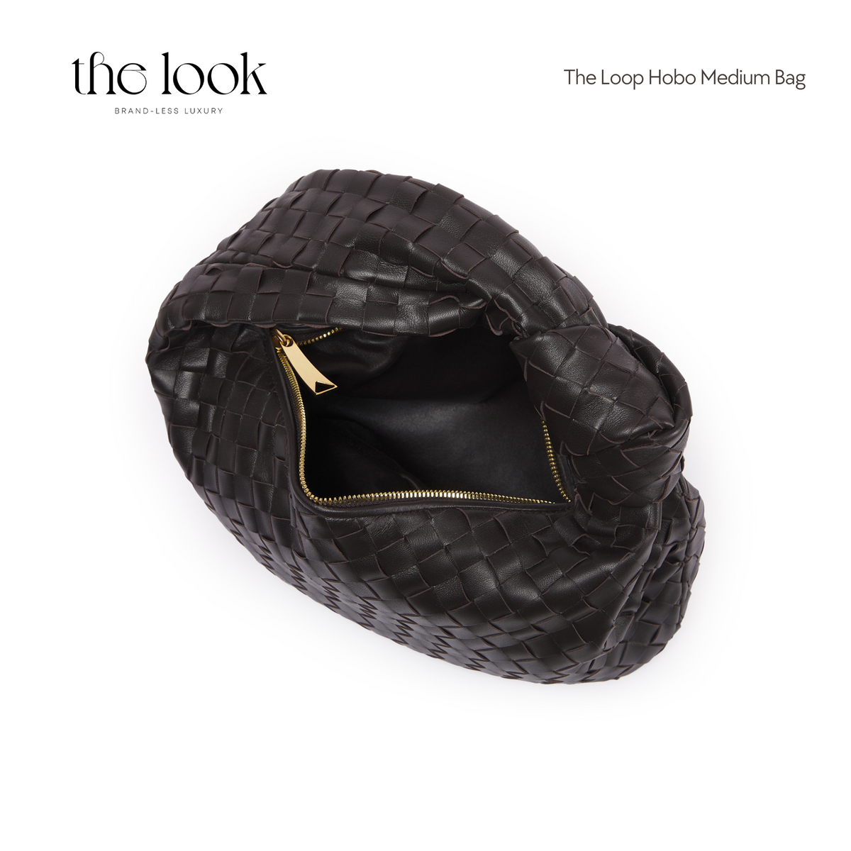 The Loop Medium Hobo Bag (Elité Edition) — handcrafted genuine leather hobo bag, view 9, The Look Officiel