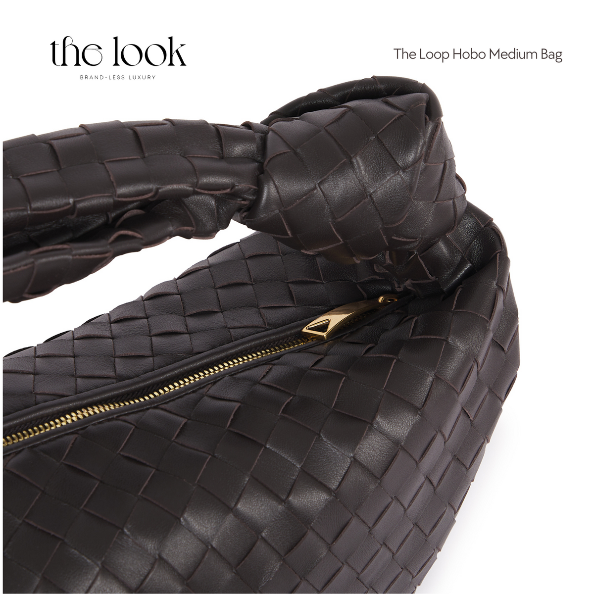 The Loop Medium Hobo Bag (Elité Edition) — handcrafted genuine leather hobo bag, view 10, The Look Officiel