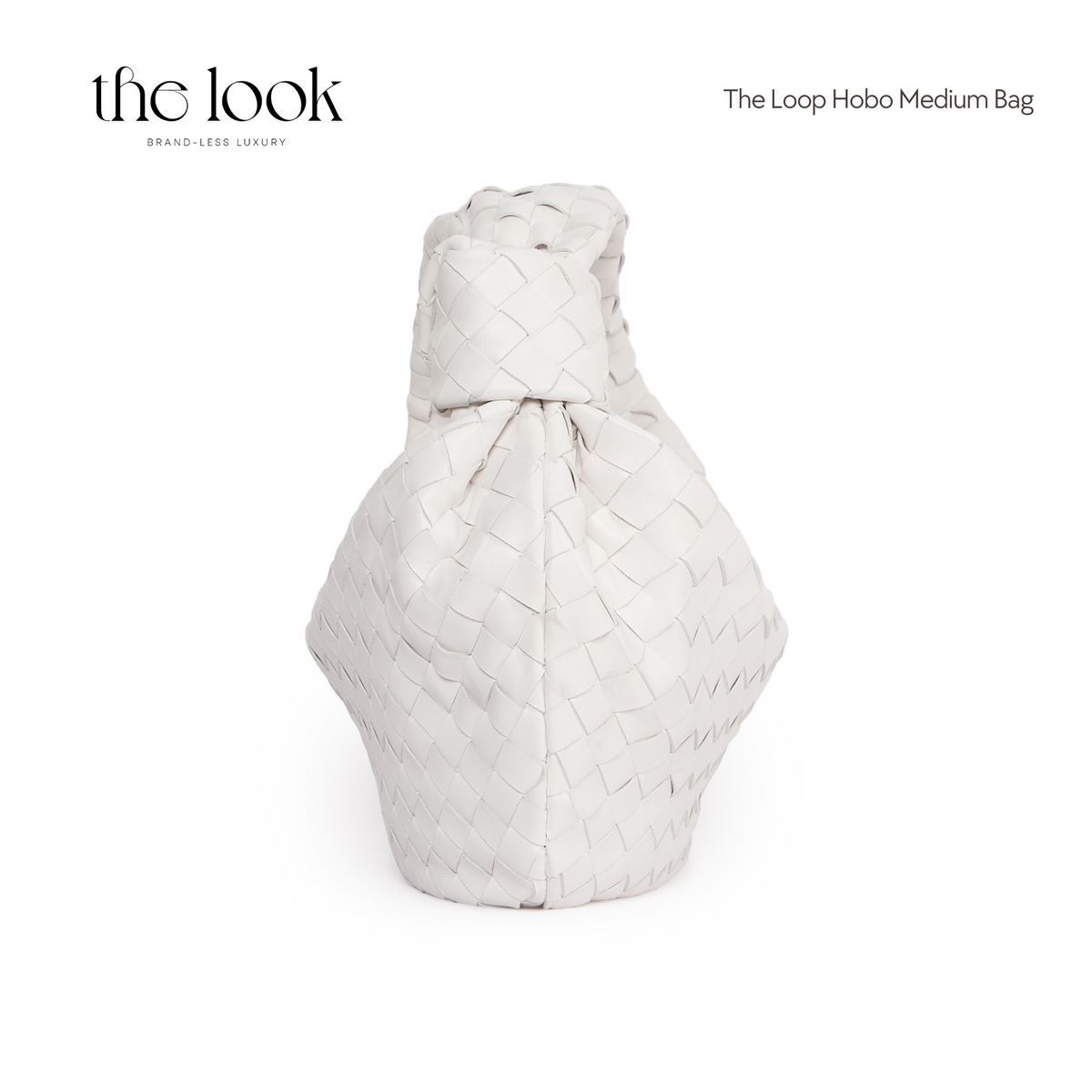 The Loop Medium Hobo Bag (Elité Edition) — handcrafted genuine leather hobo bag, view 3, The Look Officiel
