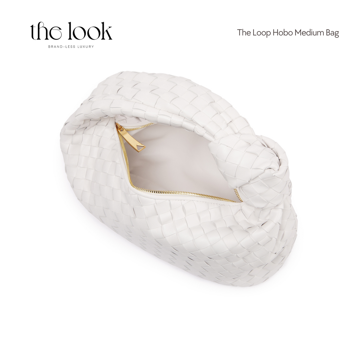 The Loop Medium Hobo Bag (Elité Edition) — handcrafted genuine leather hobo bag, view 4, The Look Officiel
