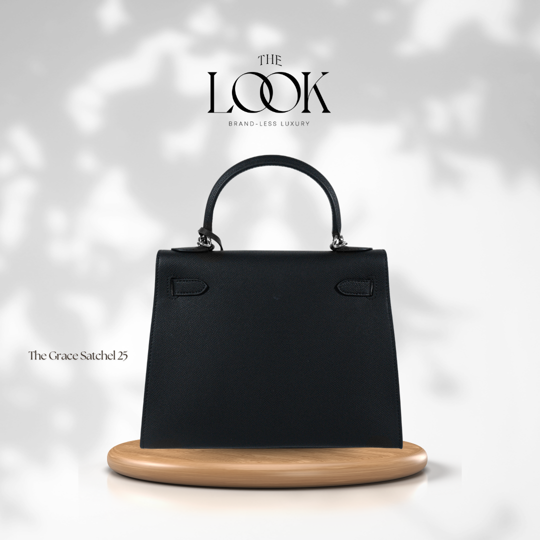 The Grace 25 Epsom Leather in Noir SHW by The Look