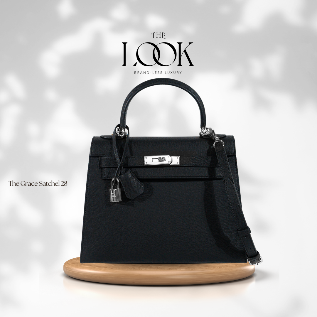 The Grace 28 Epsom Leather in Noir SHW by The Look