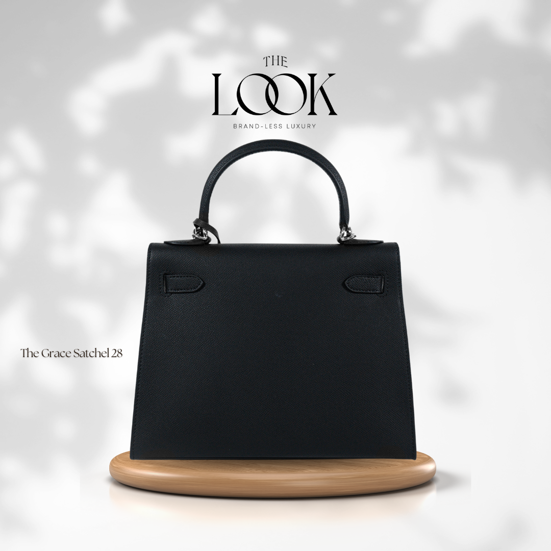 The Grace 28 Epsom Leather in Noir SHW by The Look