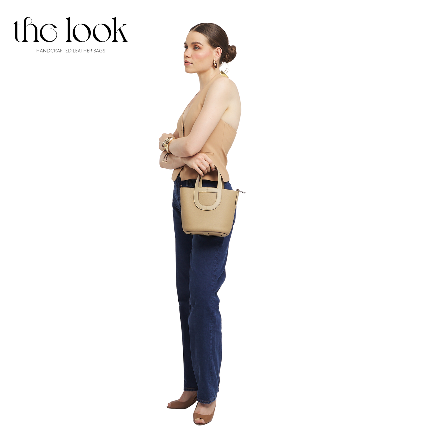 The Portia Nautical Crossbody Bucket Bag