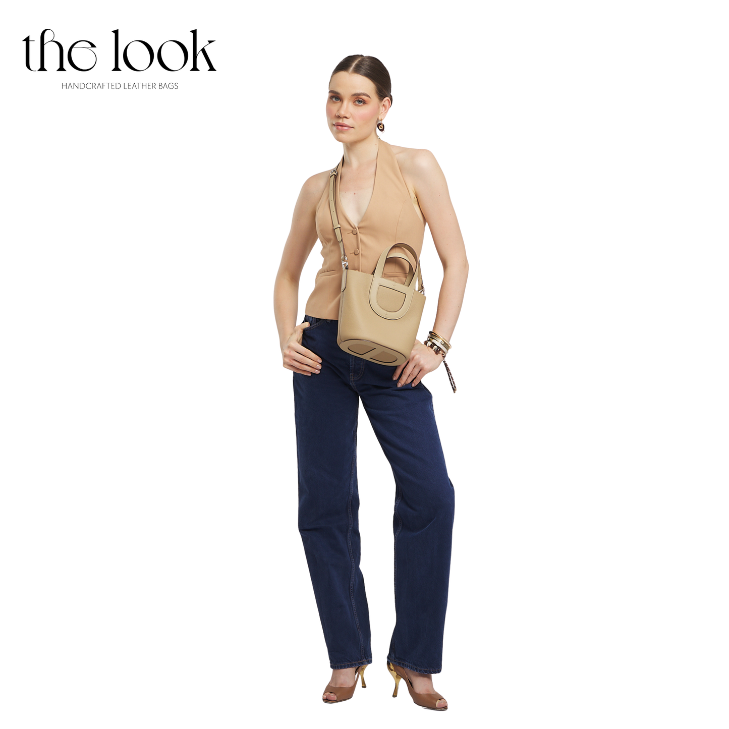 The Portia Nautical Crossbody Bucket Bag