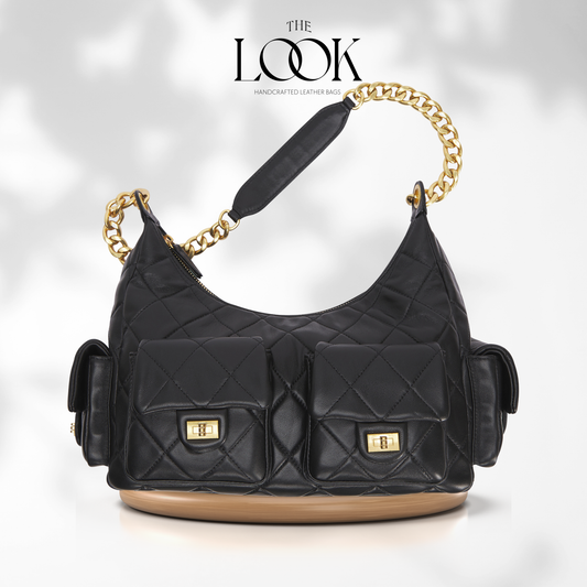 The Quilte Large Multipocket Shoulder Bag