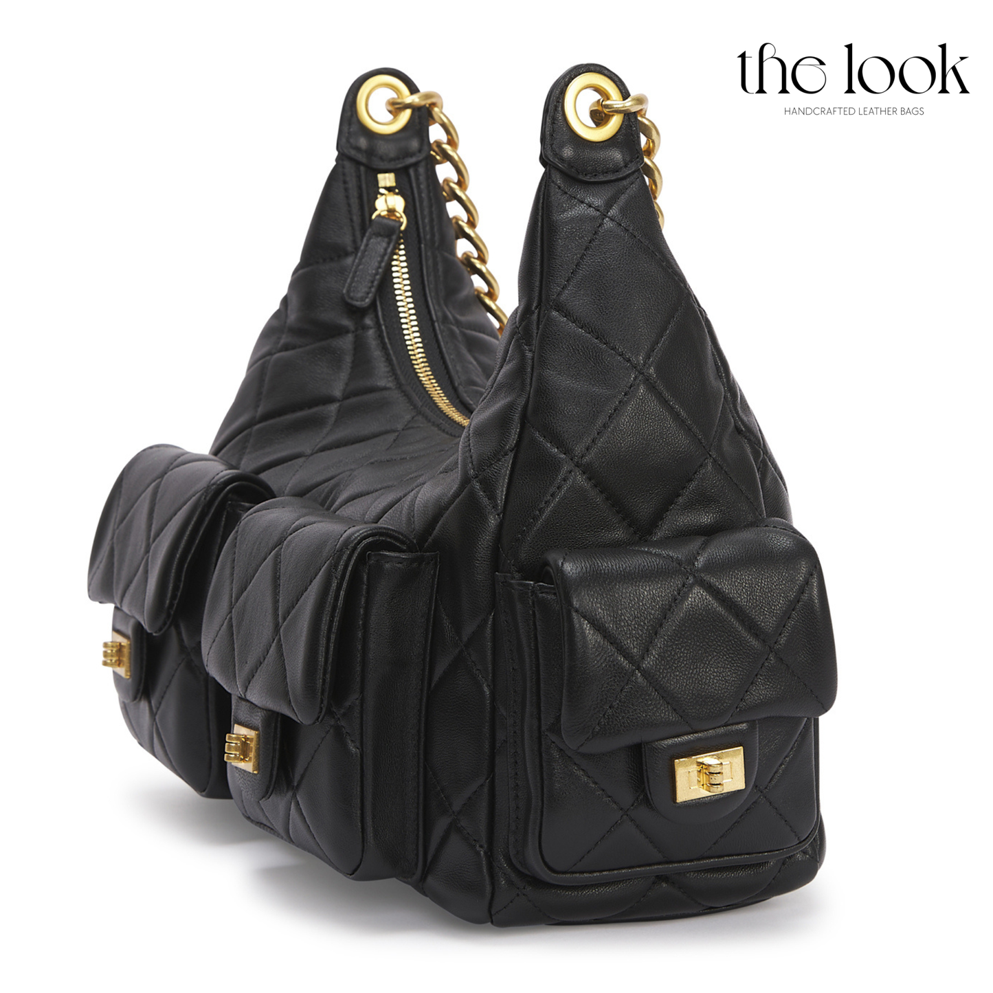 The Quilte Large Multipocket Shoulder Bag