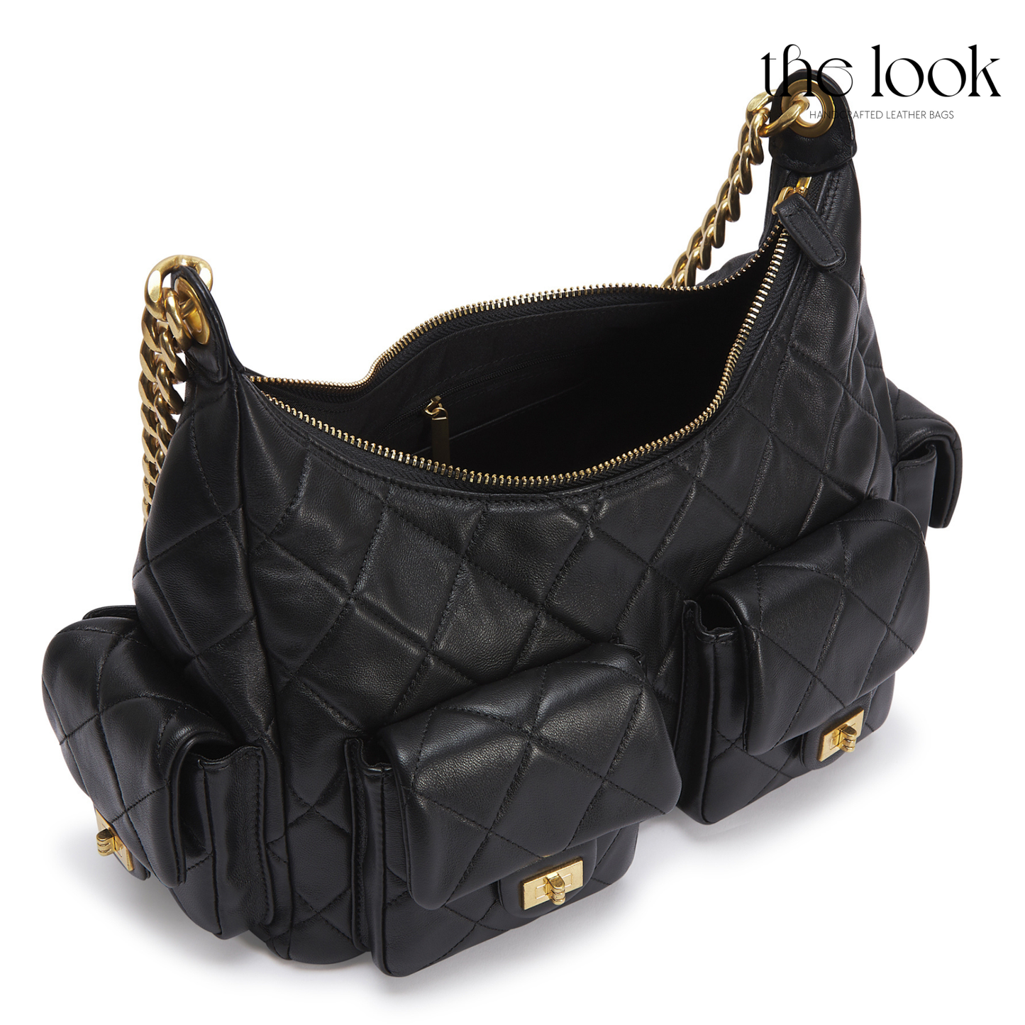 The Quilte Large Multipocket Shoulder Bag